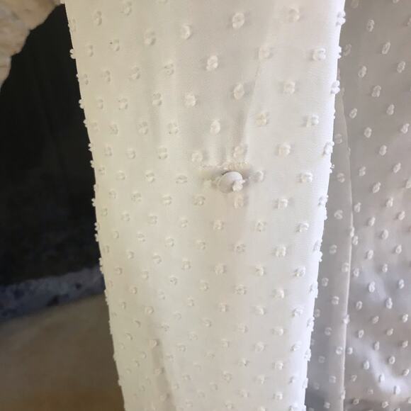 Brixton Ivy Cream Embroidered Blouse Long Sleeve Shirt Women's Size Medium - Picture 5 of 10